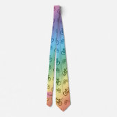 パーソナライズな一流の虹の自転車 ネクタイ (裏面)