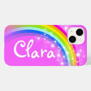 パーソナライズな一流の虹ピンクの女の子のiphoneの場合 Case-Mate iPhone 14ケース