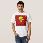 パーソナライズな一流の蜂の赤の雪片 Tシャツ (正面フル)