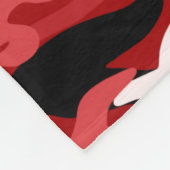 パーソナライズな一流の赤いカムフラージュの赤のストライブ柄 フリースブランケット (角)