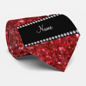 パーソナライズな一流の赤いグリッター ネクタイ (ロール)