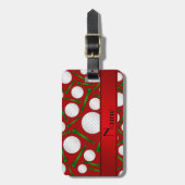 パーソナライズな一流の赤いゴルフ・ボールのティー ラゲッジタグ (正面縦)