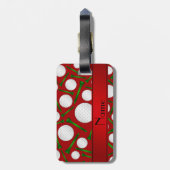 パーソナライズな一流の赤いゴルフ・ボールのティー ラゲッジタグ (裏面縦)