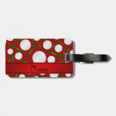 パーソナライズな一流の赤いゴルフ・ボールのティー ラゲッジタグ (裏面横)