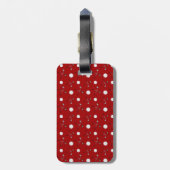 パーソナライズな一流の赤いゴルフ・ボール ラゲッジタグ (裏面縦)