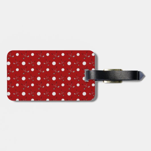 パーソナライズな一流の赤いゴルフ・ボール ラゲッジタグ (裏面横)
