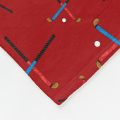 パーソナライズな一流の赤いフィールドホッケー フリースブランケット (角)