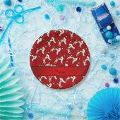 パーソナライズな一流の赤いブリッタニースパニエル犬犬 ペーパープレート (パーティー)