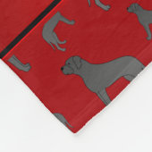 パーソナライズな一流の赤いマスティフ犬 フリースブランケット (角)