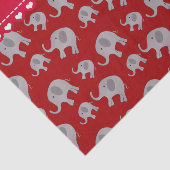パーソナライズな一流の赤い灰色象 薄葉紙 (詳細)
