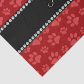 パーソナライズな一流の赤い犬の足のプリント 薄葉紙 (詳細)