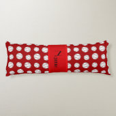 パーソナライズな一流の赤い野球パターン ボディピロー (裏面)