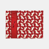 パーソナライズな一流の赤いSealyhamテリア犬 フリースブランケット (正面(横))