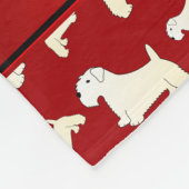 パーソナライズな一流の赤いSealyhamテリア犬 フリースブランケット (角)