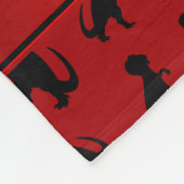 パーソナライズな一流の赤いtrexの恐竜 フリースブランケット (角)