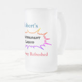 パーソナライズな一流の退職の液体- フロストグラスビールジョッキ (正面右)