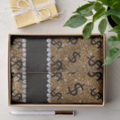 パーソナライズな一流の金ゴールドのグリッターのドル記号 薄葉紙 (ギフト)