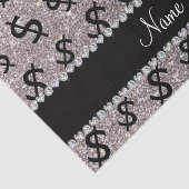 パーソナライズな一流の銀製のグリッターのドル記号 薄葉紙 (詳細)
