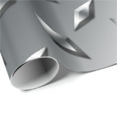 パーソナライズな一流の銀製の青いダイヤモンドの鋼板 ラッピングペーパー (ロールコーナー)