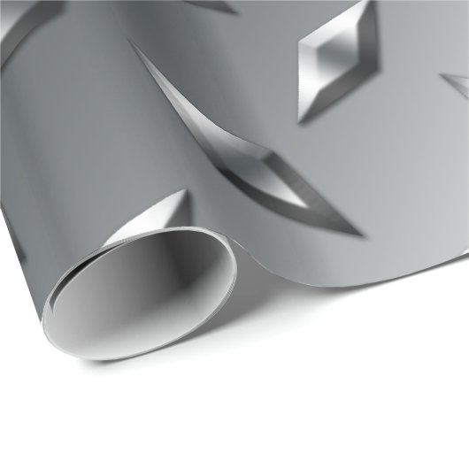 パーソナライズな一流の銀製の青いダイヤモンドの鋼板 ラッピングペーパー (ロールコーナー)