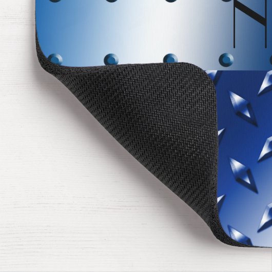 パーソナライズな一流の青いダイヤモンドのプレートの鋼鉄 マウスパッド (コーナー)