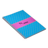 パーソナライズな一流の青いダイヤモンド ノートブック (右側)