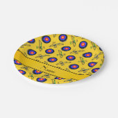 パーソナライズな一流の黄色いアーチェリー ペーパープレート (アングル)