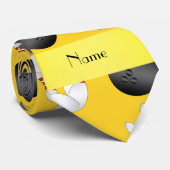 パーソナライズな一流の黄色いボーリングパターン ネクタイ (ロール)