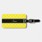 パーソナライズな一流の黄色いモトッコ人 ラゲッジタグ (正面横)