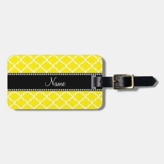 パーソナライズな一流の黄色いモトッコ人 ラゲッジタグ (正面横)