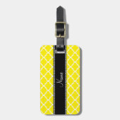 パーソナライズな一流の黄色いモトッコ人 ラゲッジタグ (正面縦)