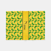 パーソナライズな一流の黄色緑のピクルス フリースブランケット (正面(横))