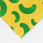 パーソナライズな一流の黄色緑のピクルス フリースブランケット (角)