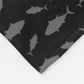 パーソナライズな一流の黒いほんまぐろパターン フリースブランケット (角)