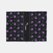 パーソナライズな一流の黒いアーチェリー フリースブランケット (正面(横))