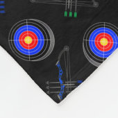 パーソナライズな一流の黒いアーチェリー フリースブランケット (角)