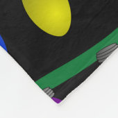 パーソナライズな一流の黒いクリスマスの照明 フリースブランケット (角)