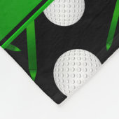 パーソナライズな一流の黒いゴルフ・ボールのティー フリースブランケット (角)