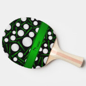 パーソナライズな一流の黒いゴルフ・ボールのティー 卓球ラケット (横)