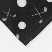 パーソナライズな一流の黒いゴルフ・ボール フリースブランケット (角)