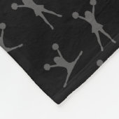 パーソナライズな一流の黒いチアリーダーパターン フリースブランケット (角)