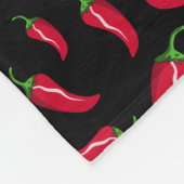 パーソナライズな一流の黒いチリペッパー フリースブランケット (角)