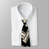 パーソナライズな一流の黒いドミノ ネクタイ (タイ)