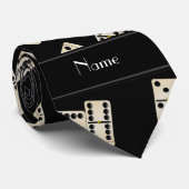 パーソナライズな一流の黒いドミノ ネクタイ (ロール)