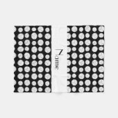 パーソナライズな一流の黒いバレーボールの球 フリースブランケット (正面(横))