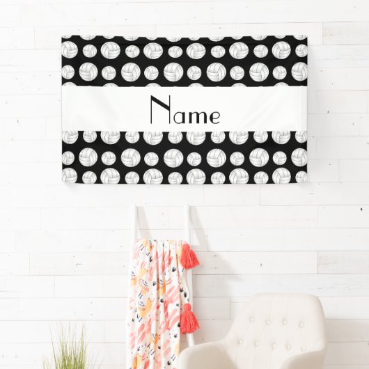 パーソナライズな一流の黒いバレーボールの球 横断幕 (インサイチュ)