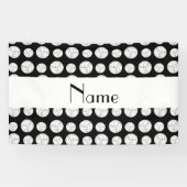 パーソナライズな一流の黒いバレーボールの球 横断幕 (横)