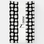 パーソナライズな一流の黒いバレーボールの球 横断幕 (縦)