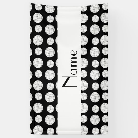 パーソナライズな一流の黒いバレーボールの球 横断幕 (縦)