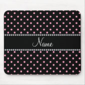 パーソナライズな一流の黒いピンクのダイヤモンド マウスパッド (正面)